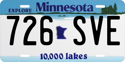 MN license plate 726SVE