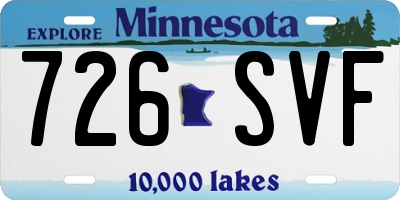 MN license plate 726SVF