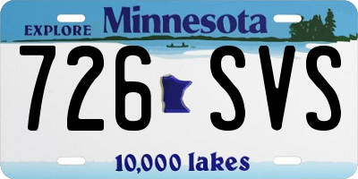 MN license plate 726SVS