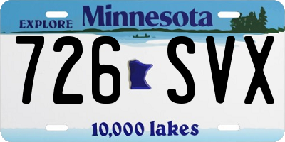 MN license plate 726SVX