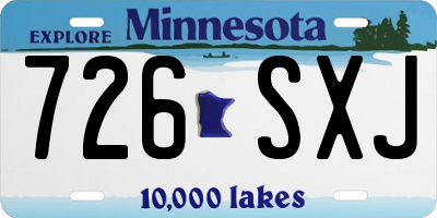 MN license plate 726SXJ