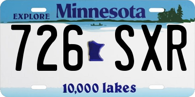 MN license plate 726SXR