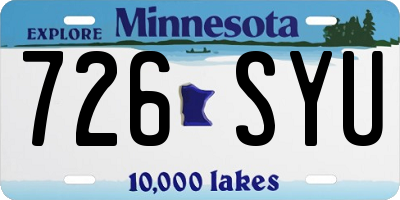 MN license plate 726SYU