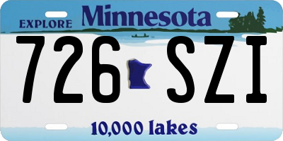 MN license plate 726SZI
