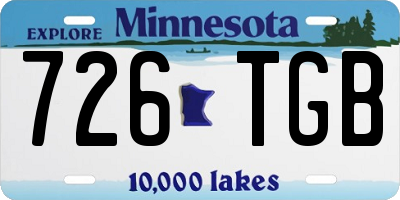 MN license plate 726TGB