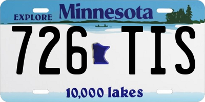 MN license plate 726TIS
