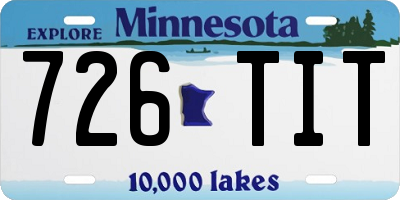 MN license plate 726TIT