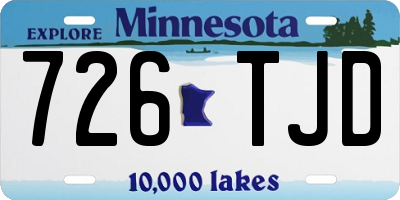 MN license plate 726TJD