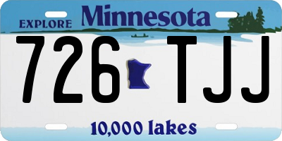 MN license plate 726TJJ