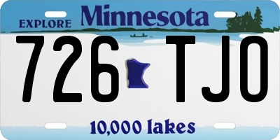MN license plate 726TJO