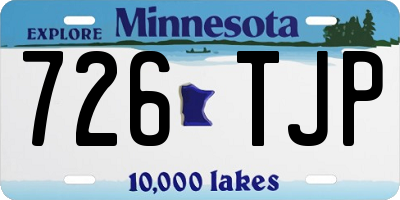 MN license plate 726TJP