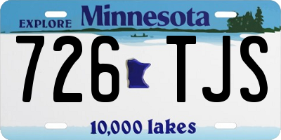 MN license plate 726TJS