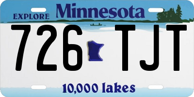 MN license plate 726TJT