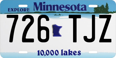MN license plate 726TJZ