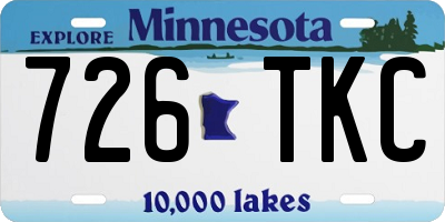 MN license plate 726TKC