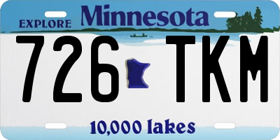 MN license plate 726TKM