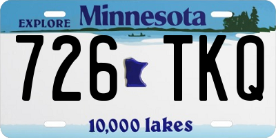 MN license plate 726TKQ