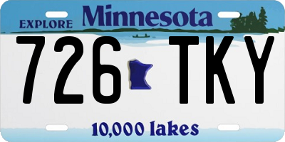 MN license plate 726TKY