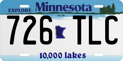 MN license plate 726TLC
