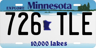 MN license plate 726TLE