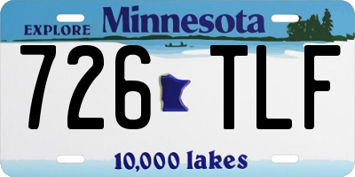 MN license plate 726TLF