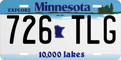 MN license plate 726TLG