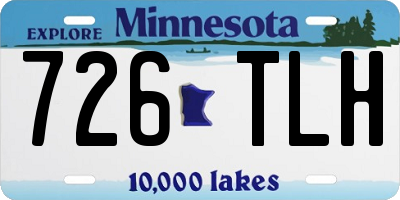 MN license plate 726TLH