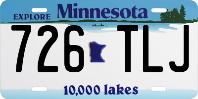 MN license plate 726TLJ
