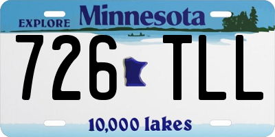 MN license plate 726TLL