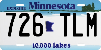 MN license plate 726TLM