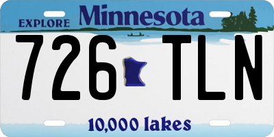 MN license plate 726TLN