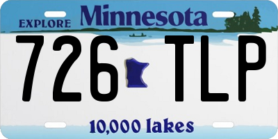 MN license plate 726TLP