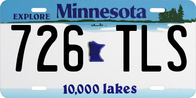 MN license plate 726TLS