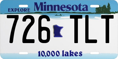 MN license plate 726TLT