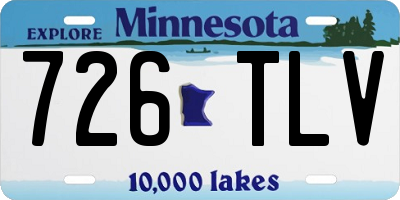 MN license plate 726TLV