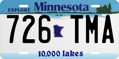MN license plate 726TMA