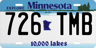 MN license plate 726TMB