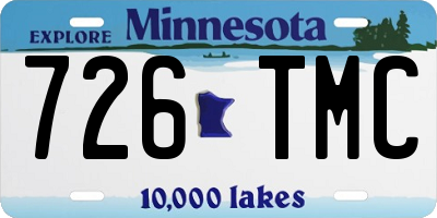 MN license plate 726TMC