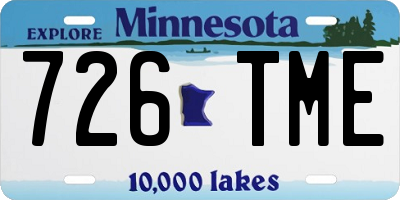 MN license plate 726TME