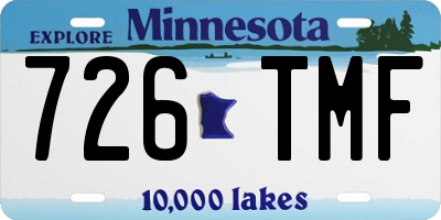 MN license plate 726TMF