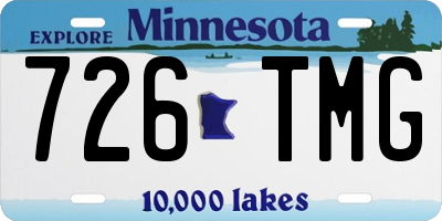 MN license plate 726TMG