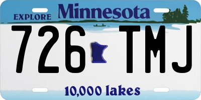 MN license plate 726TMJ