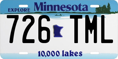 MN license plate 726TML