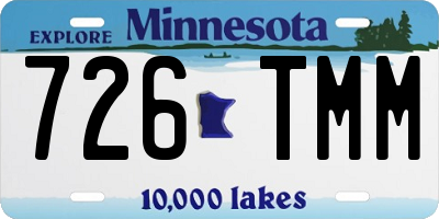 MN license plate 726TMM