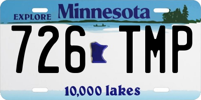 MN license plate 726TMP