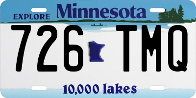 MN license plate 726TMQ