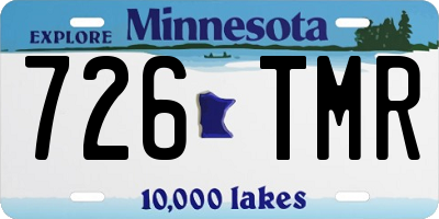 MN license plate 726TMR