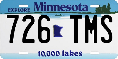 MN license plate 726TMS