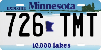 MN license plate 726TMT