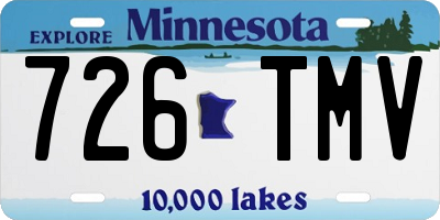 MN license plate 726TMV